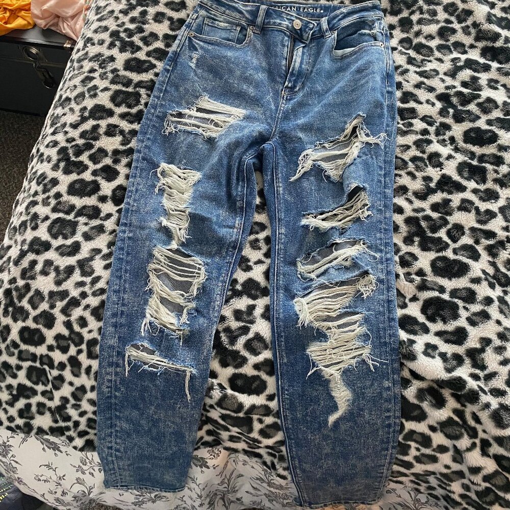 ripped high waist skinny jeans